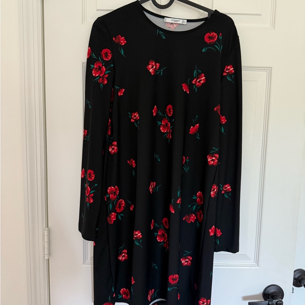 Floral Black Dress